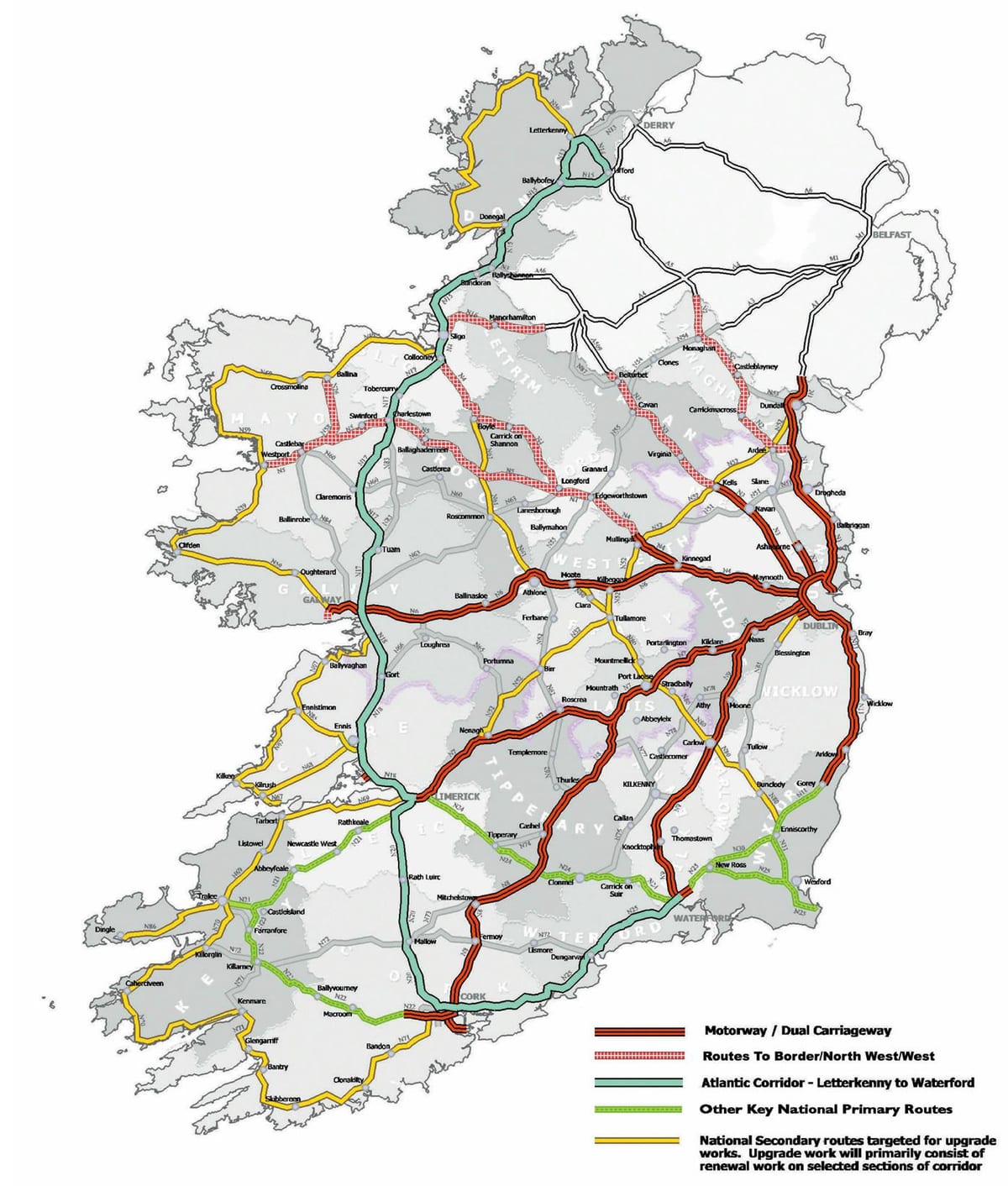 aa tagaplano ruta mapa ireland