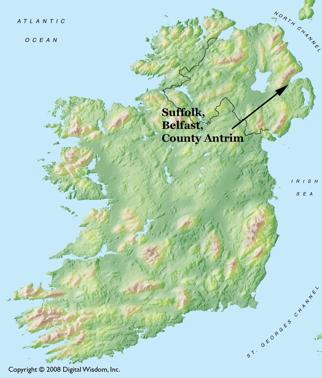 mapa ng belfast northern ireland