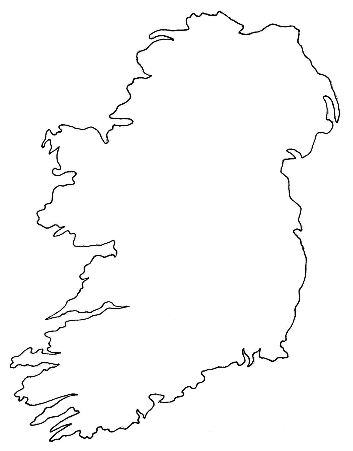 walang laman ang mapa ng ireland