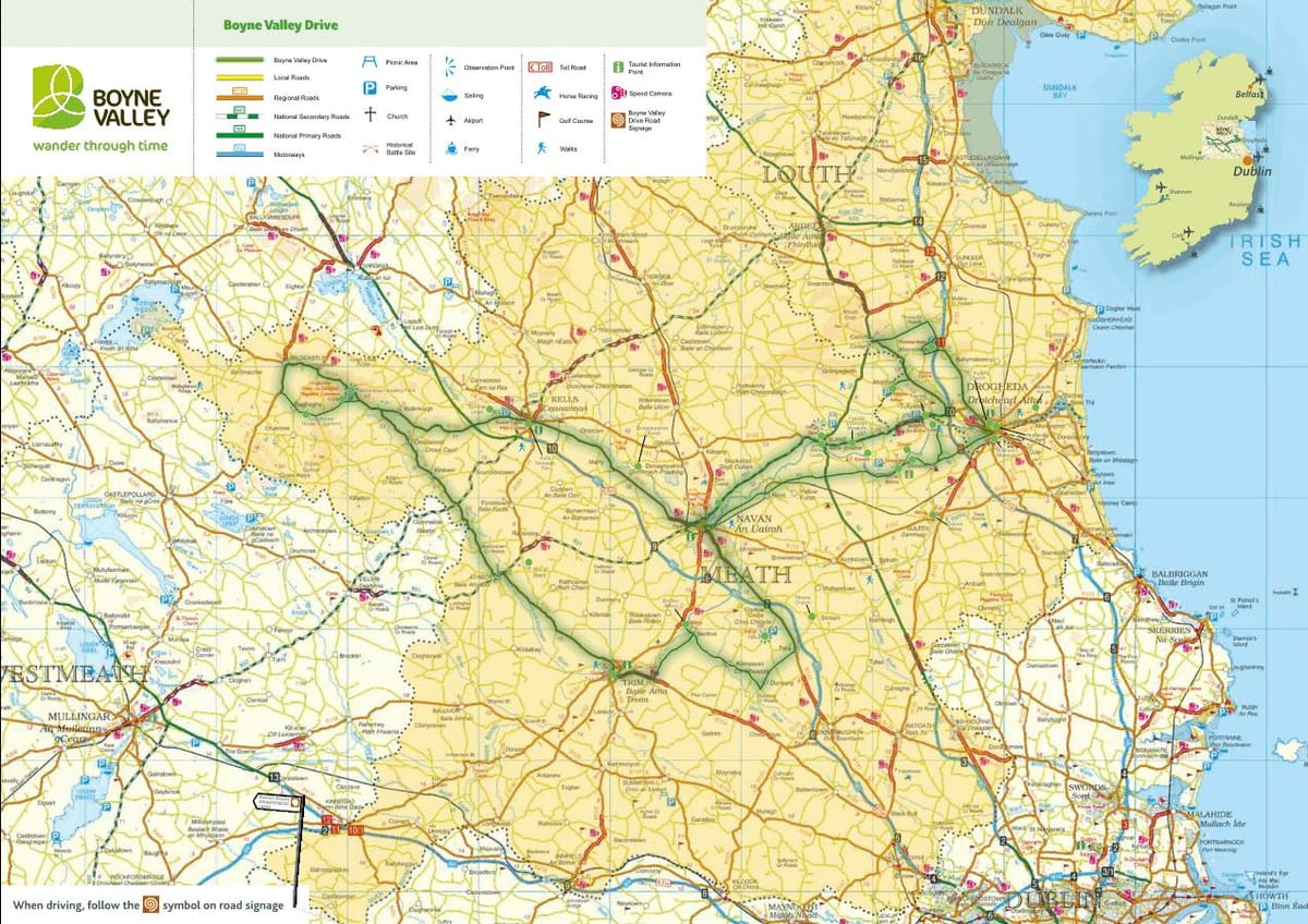 mapa ng boyne valley ireland