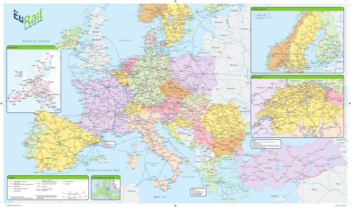 mapa ng eurail ireland