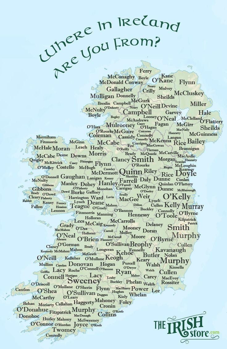 ireland pangalan ng mapa