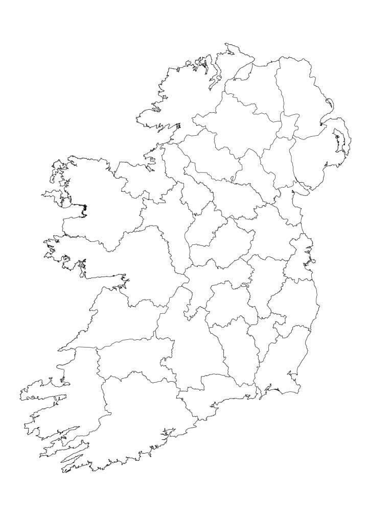 ireland mapa balangkas