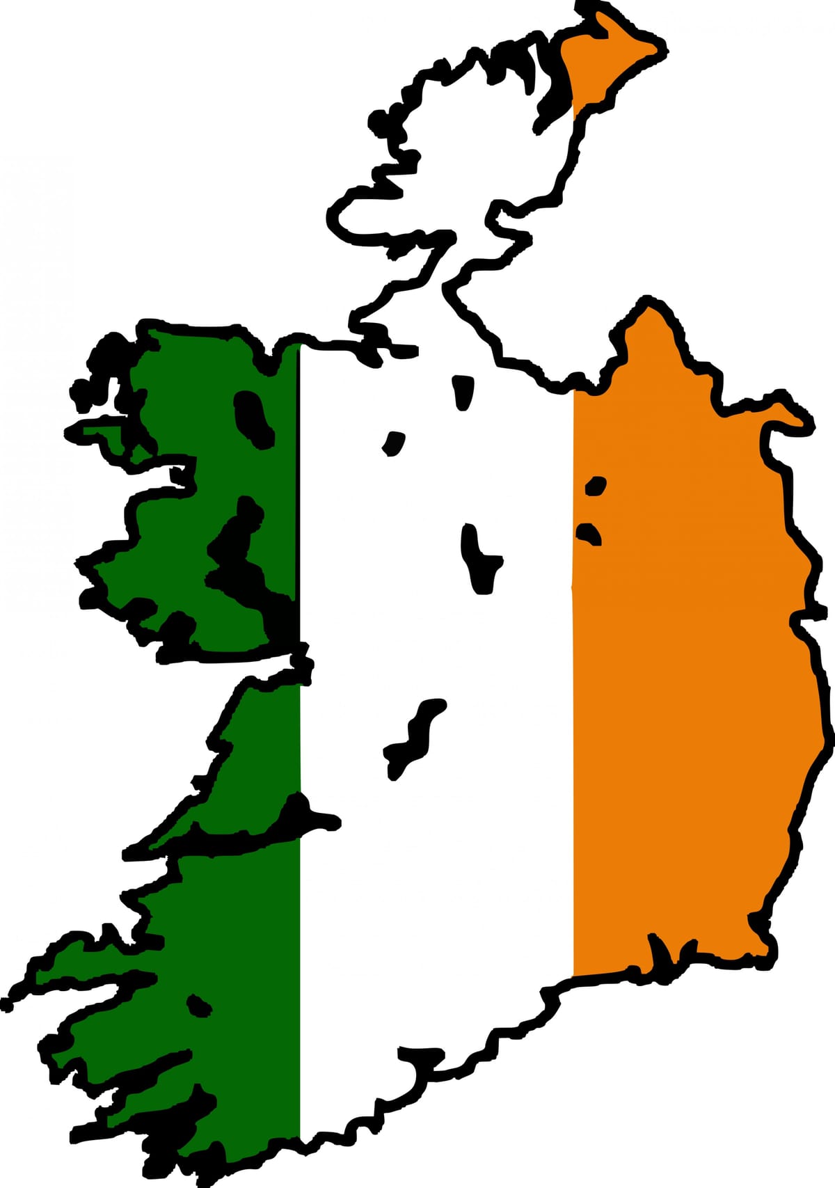 mapa ng ireland bandila