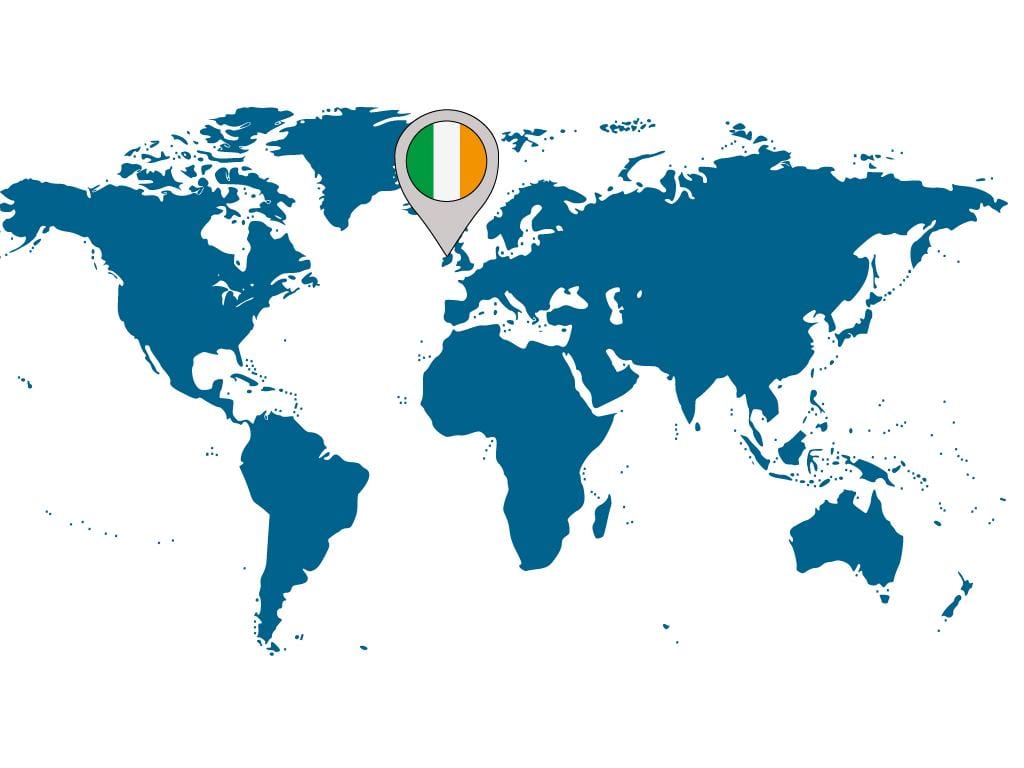 ireland sa mapa ng mundo