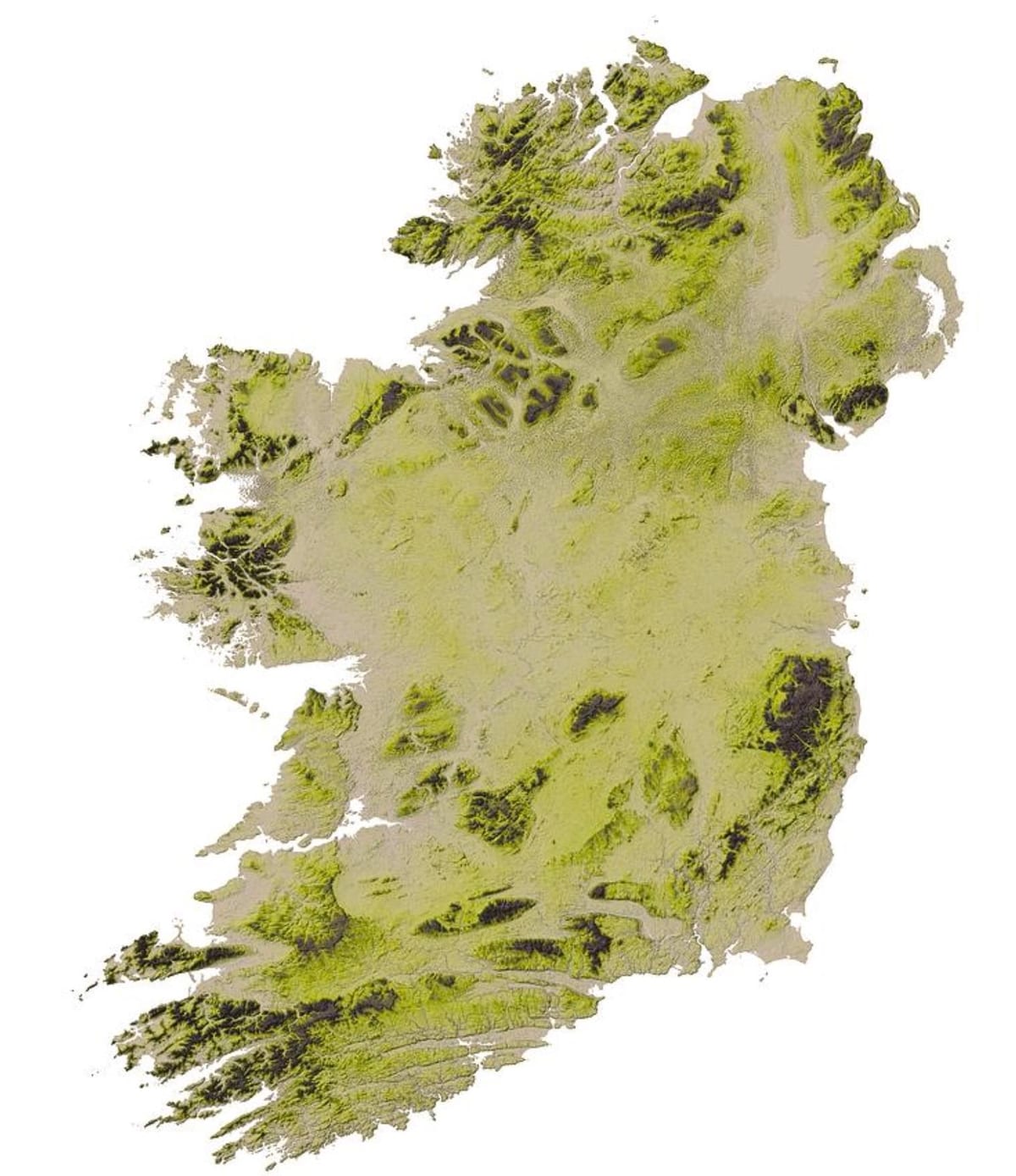 heograpikal na mga mapa ng ireland