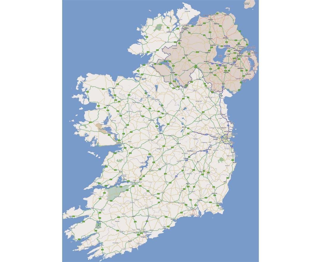 pinakamahusay na mga kalsada mapa ng ireland