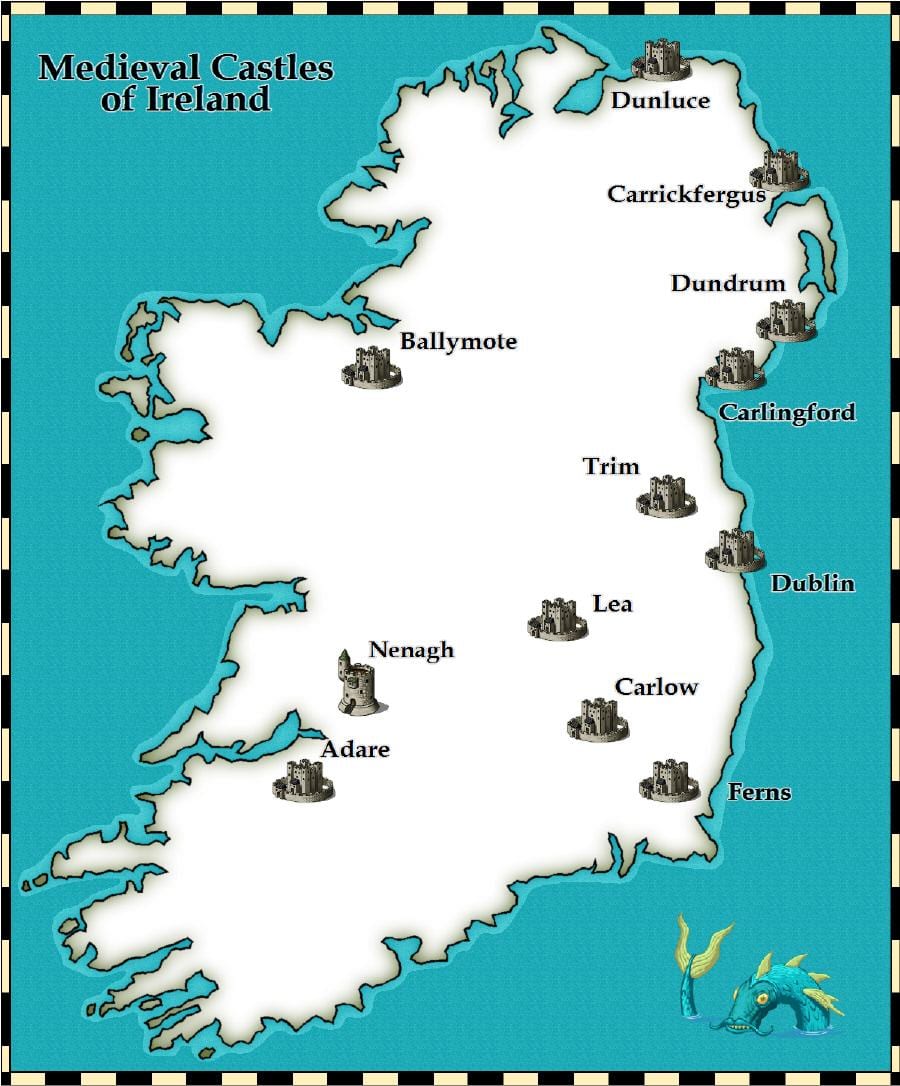 mapa ng kastilyo sa ireland