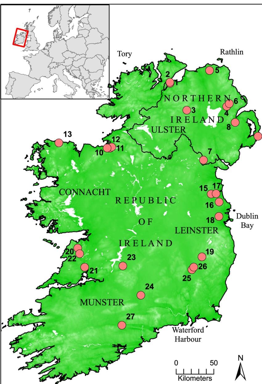 mapa ng lawa ng ireland