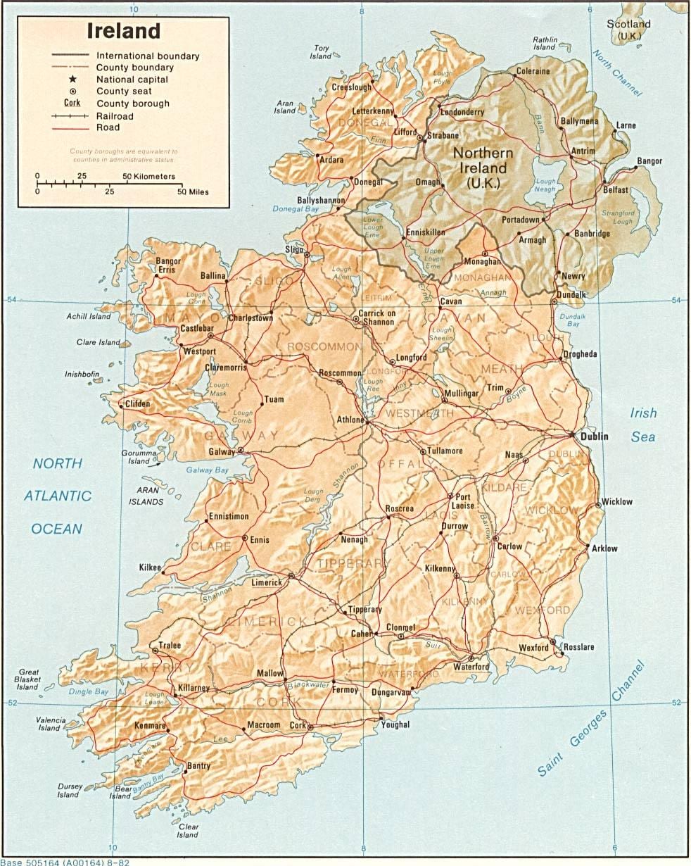 mapa ng malaking mapa ng ireland para sa pagbebenta