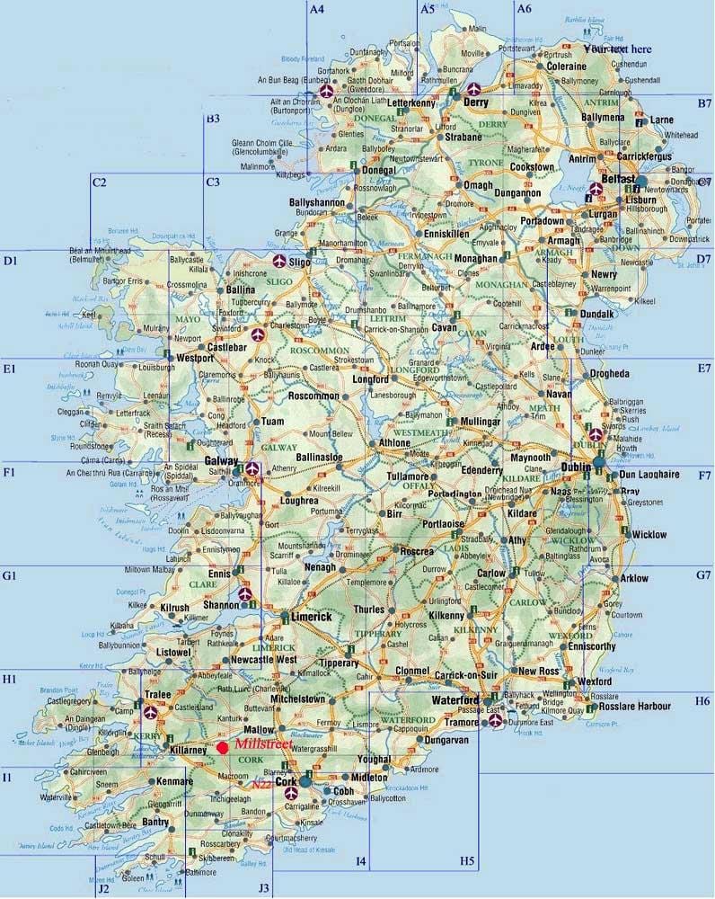 mapa ng ireland sa bayan
