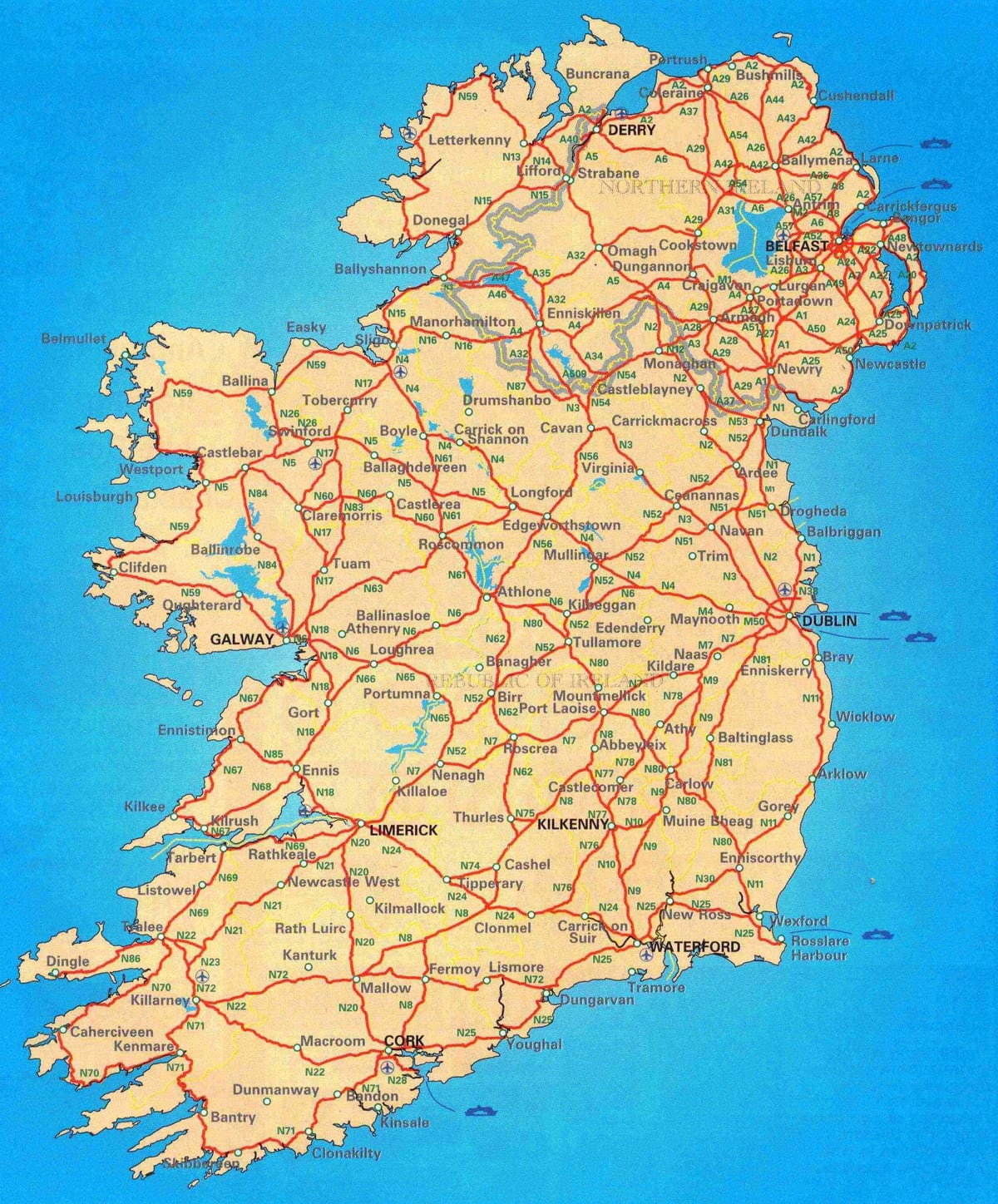 mapa ng irlanda county