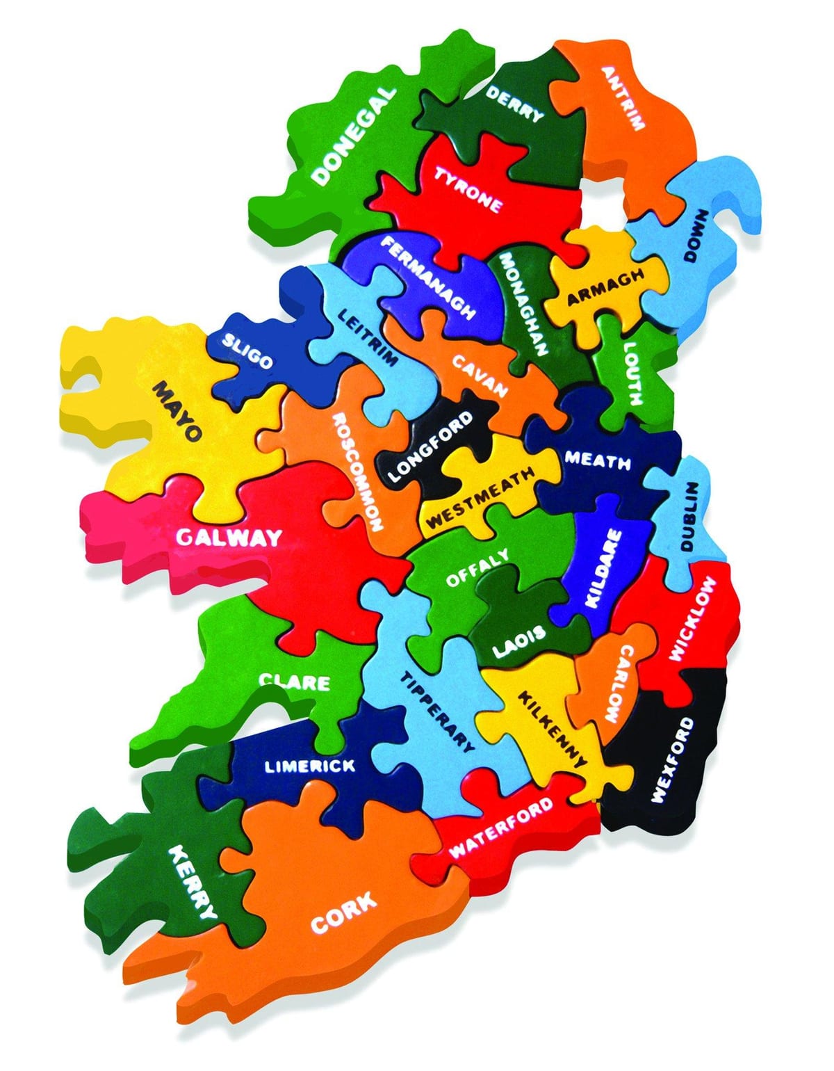 mapa ng mapa ng ireland itinaas ng jigsaw