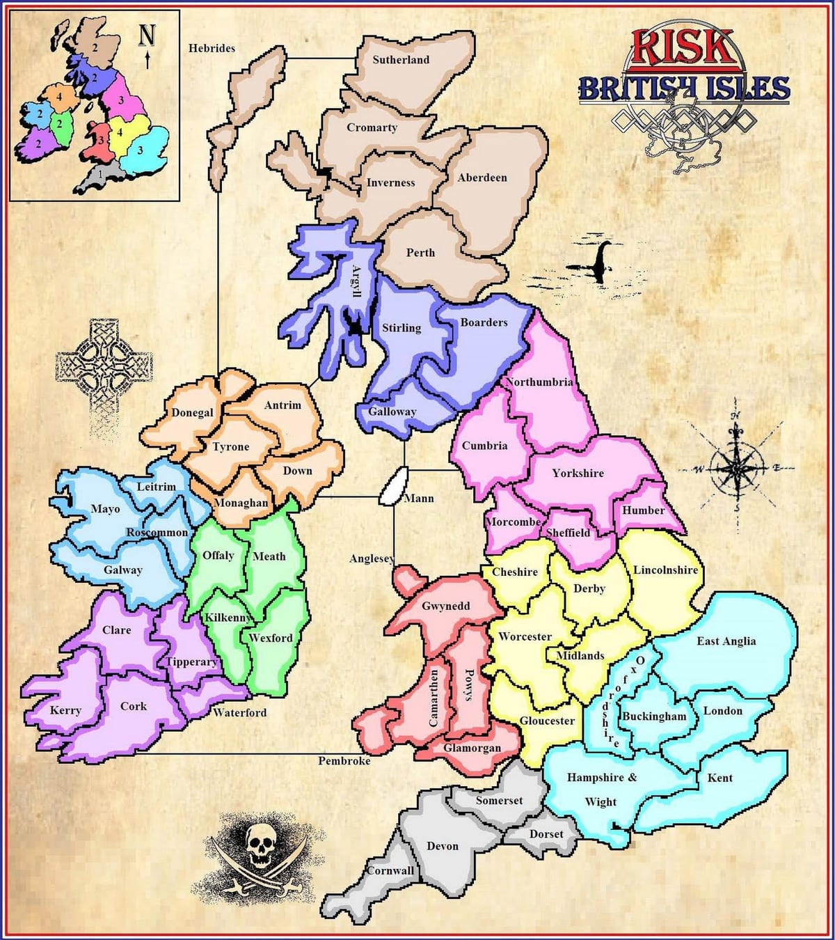 mapa ng mapa ng ireland laro