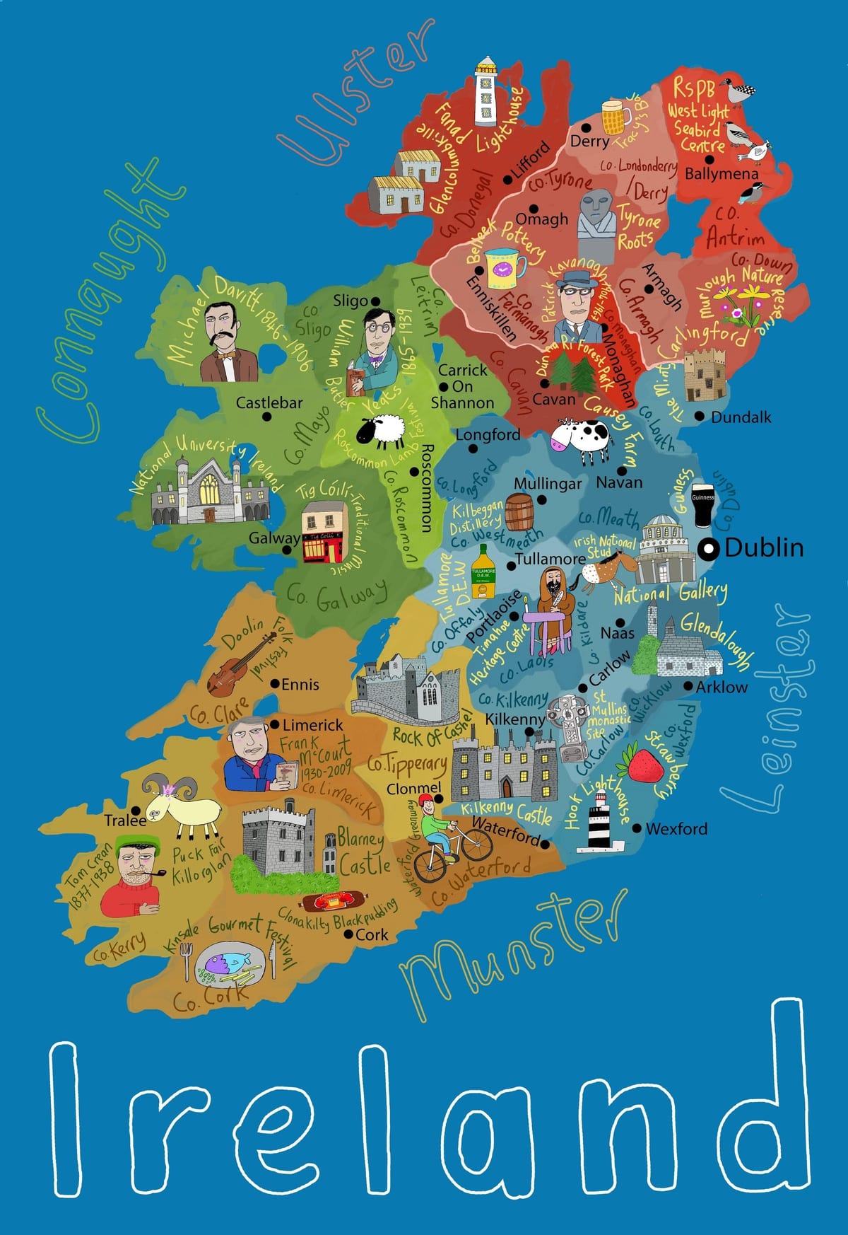 cartoon mapa ng ireland