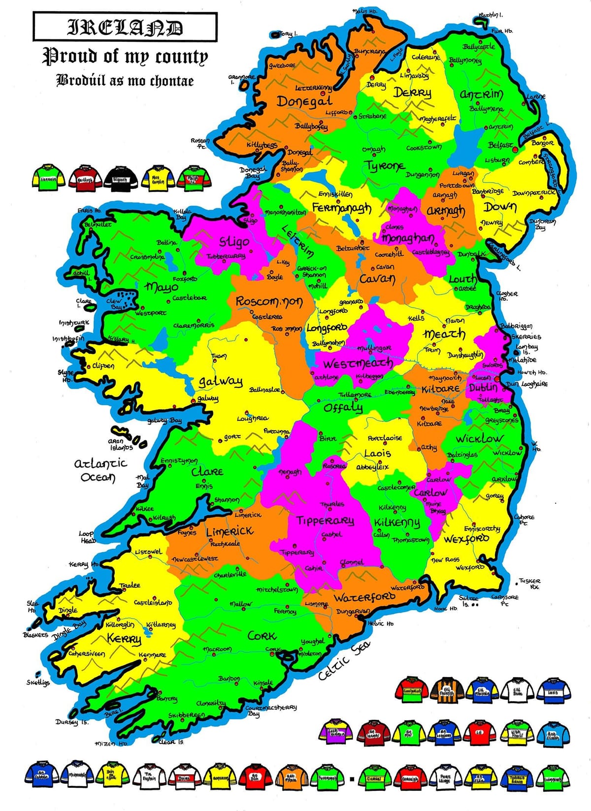 mapa ng ireland para sa pangunahing paaralan