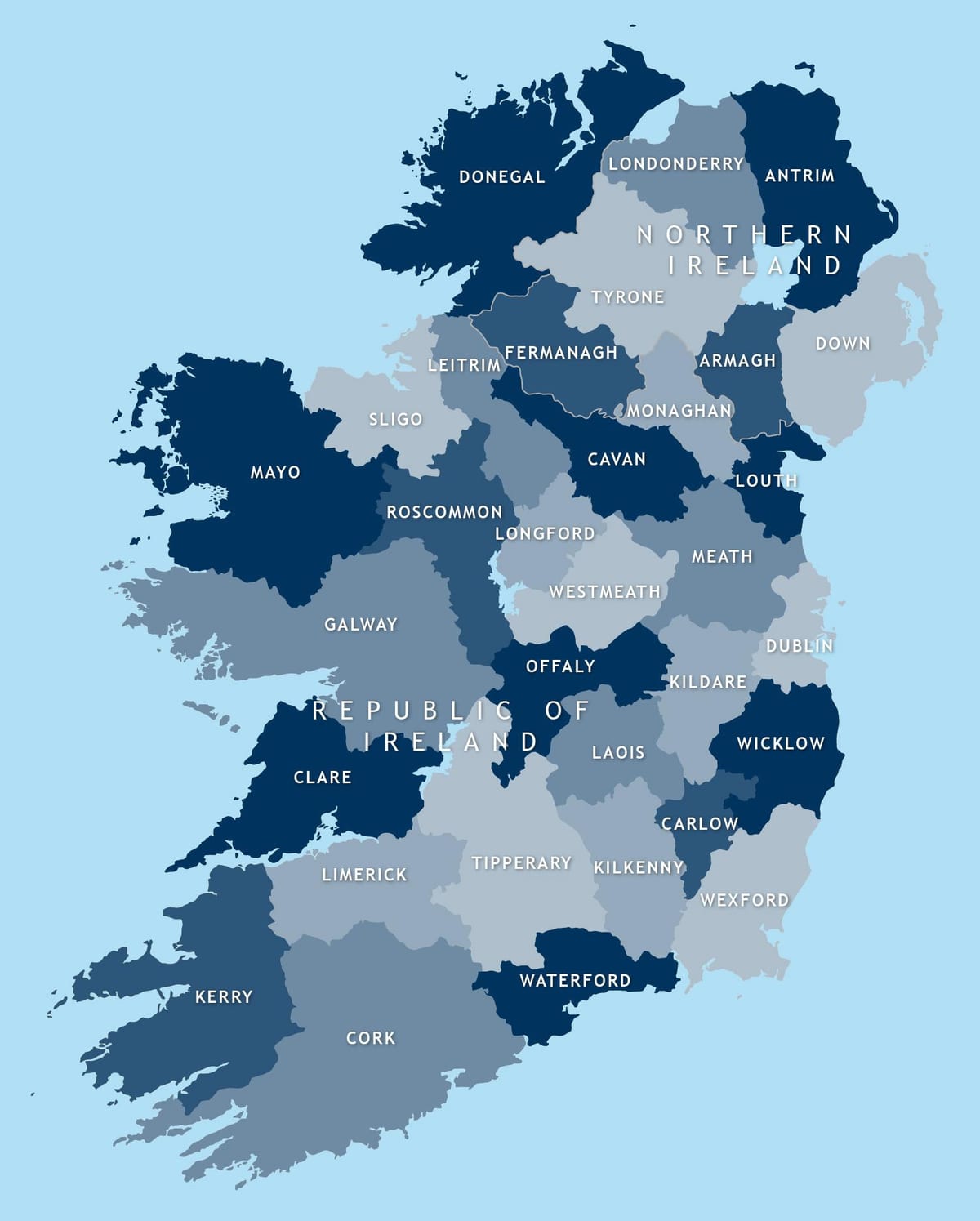 mapa ng nae-edit na mga mapa ng ireland