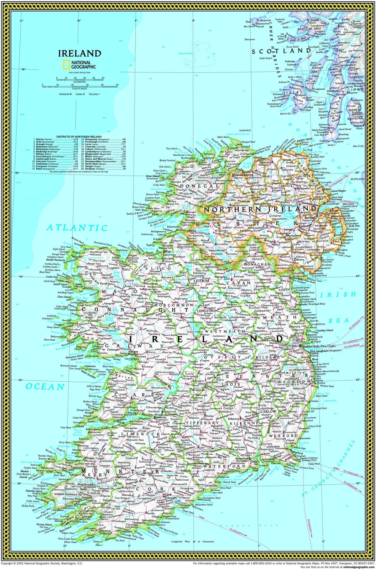 mapa ng national geographic mapa ng ireland