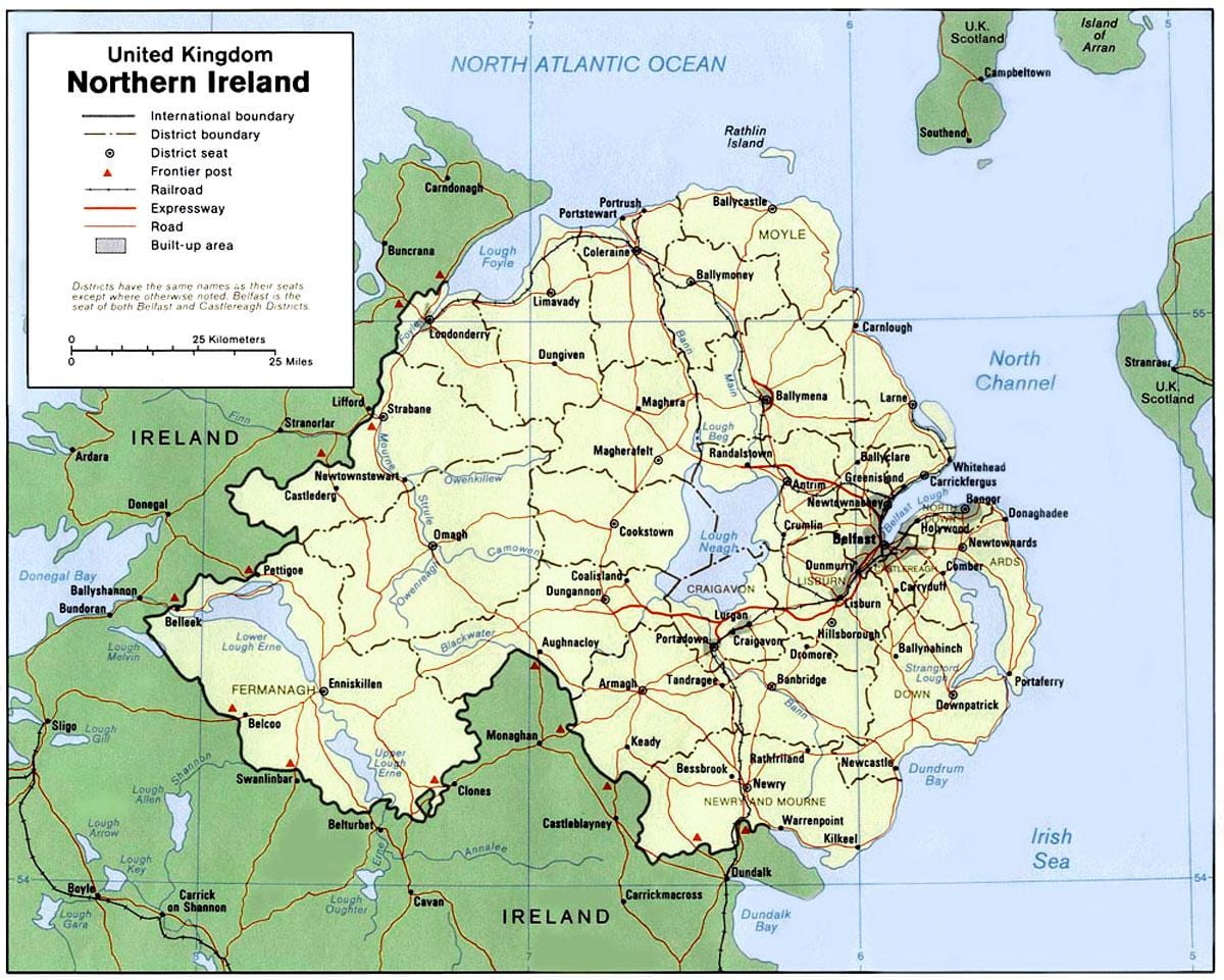mapa ng ireland