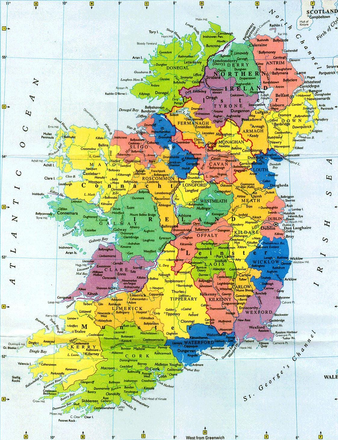 malaking pader mapa ng ireland