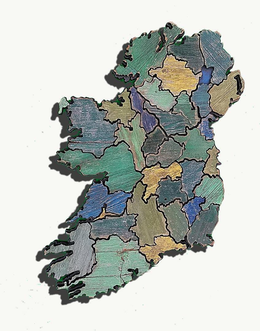 mapa ng mga kahoy na mga mapa ng ireland