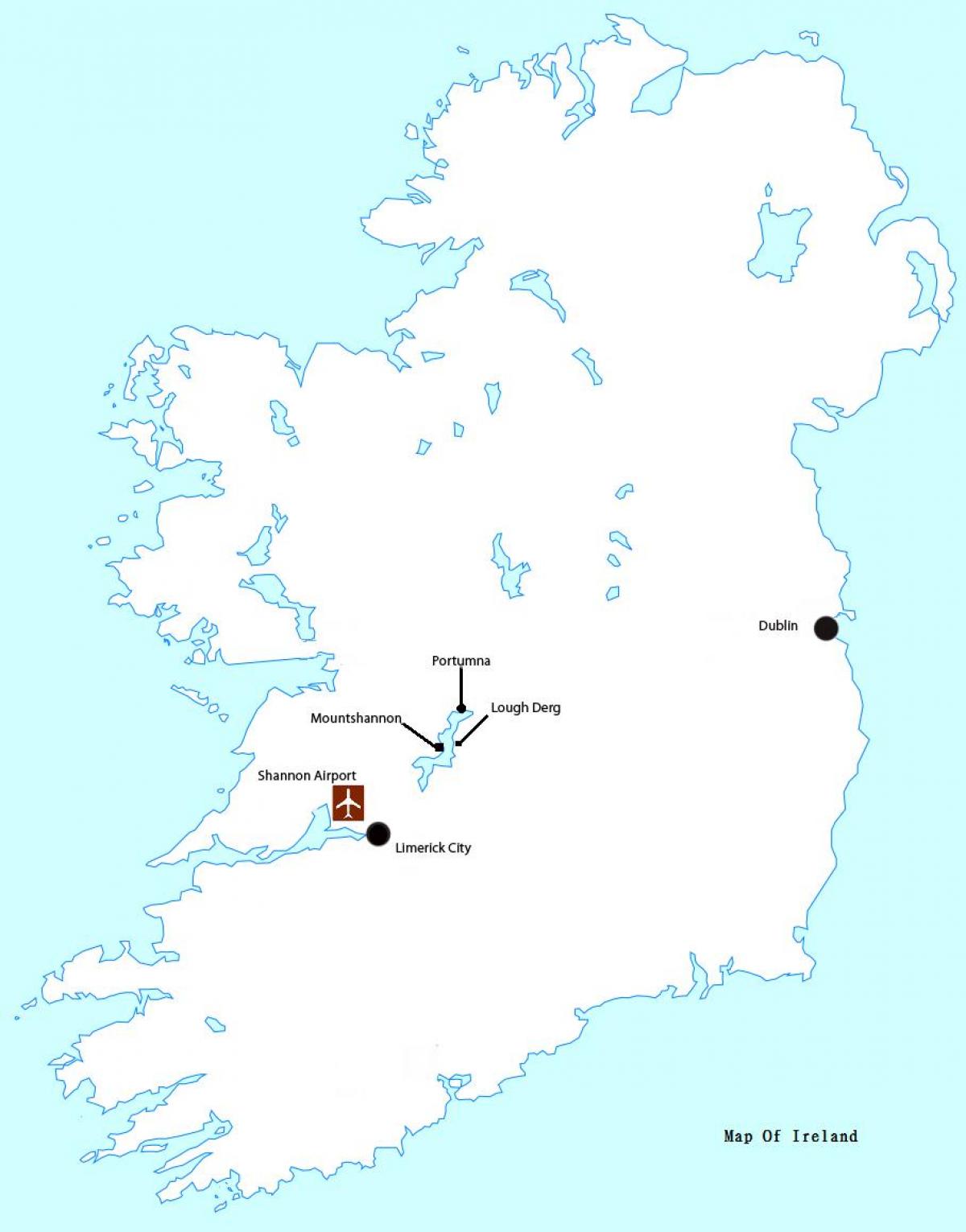 mapa ng shannon airport ireland
