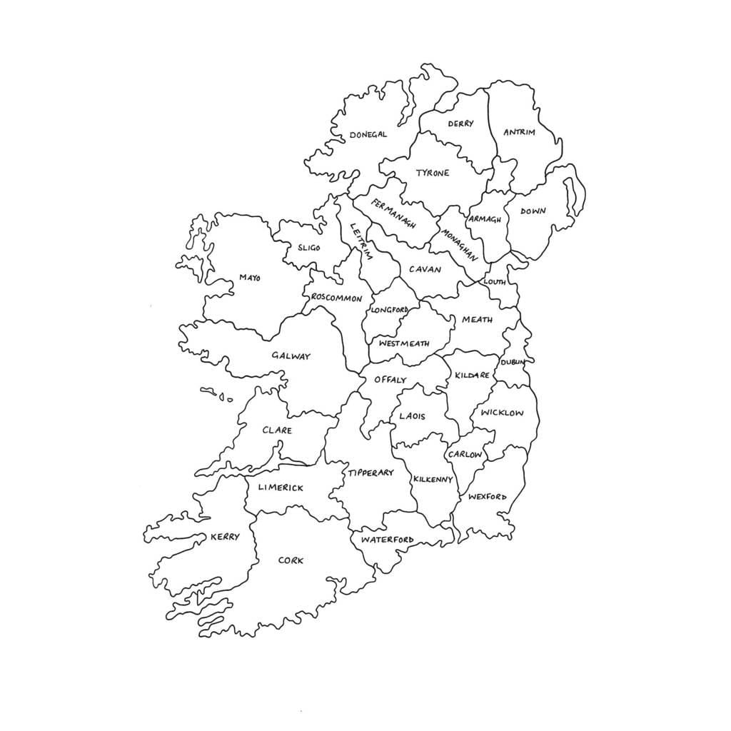 mapa ng tabas mapa ng ireland