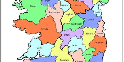 Mapa ng ireland 32 county
