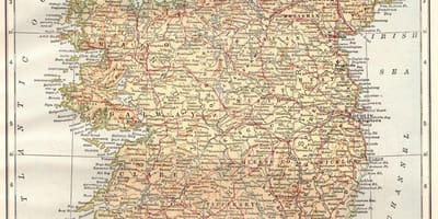 Ireland antigo mapa