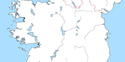 Mapa ng blangkong mapa ng ireland sa ilog
