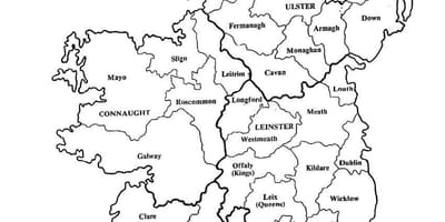 Sketch ng mapa ng ireland