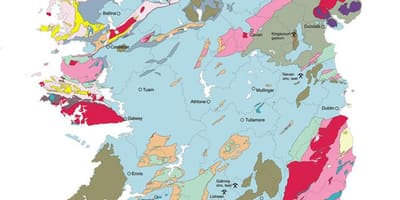 Mapa ng geological mapa ng ireland