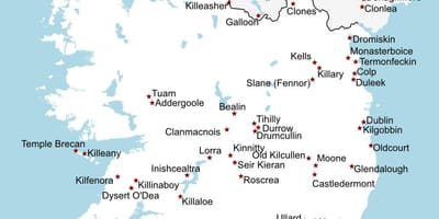 Ireland sightseeing mapa