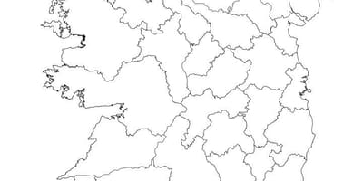 Ireland mapa balangkas