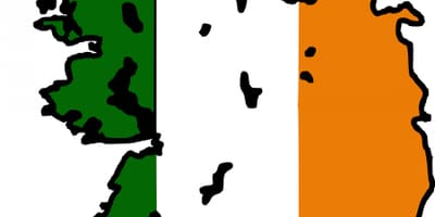 Mapa ng ireland bandila