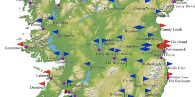 Mapa ng ireland golf