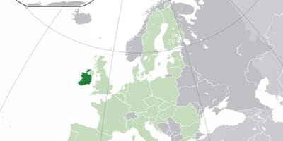 Ireland mapa sa mapa ng mundo