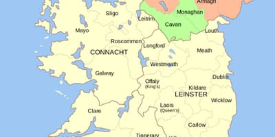 Mapa ng ireland sa mga landmark