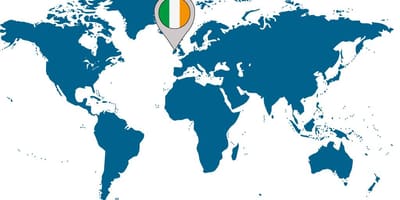 Ireland sa mapa ng mundo