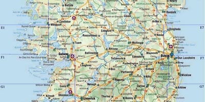Sightseeing mapa ng ireland