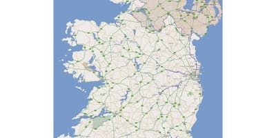 Pinakamahusay na mga kalsada mapa ng ireland