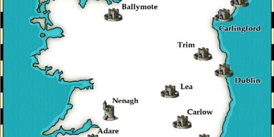 Mapa ng kastilyo sa ireland