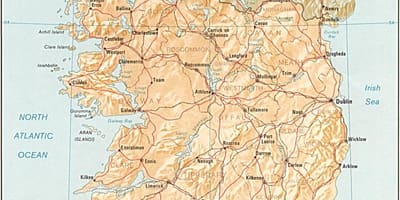 Mapa ng malaking mapa ng ireland para sa pagbebenta