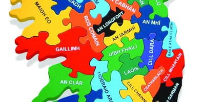 Mapa ng mapa ng ireland bilang gaeilge