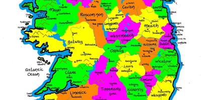 Mapa ng ireland para sa pangunahing paaralan