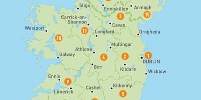 Mga lugar upang makita sa mapa ireland