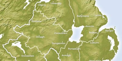 Mapa ng mga ilog sa hilagang ireland