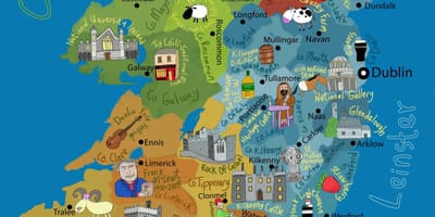 Mapa ng ireland para sa mga bata