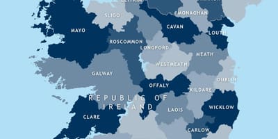 Mapa ng nae-edit na mga mapa ng ireland