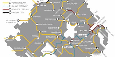 Northern ireland tren mapa